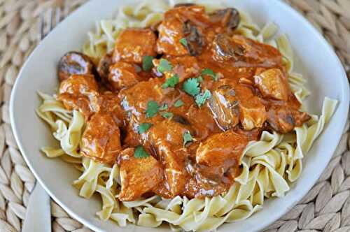 Poulet aux champignons et paprika au cookeo - pour votre repas principal