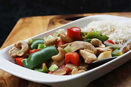 Poulet aux noix de cajou poivrons cookeo - délicieux plat pour vous