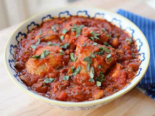 Poulet aux poivron et tomates au cookeo - pour votre dîner