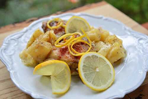 Poulet aux pommes de terre et citron au cookeo - recette cookeo.