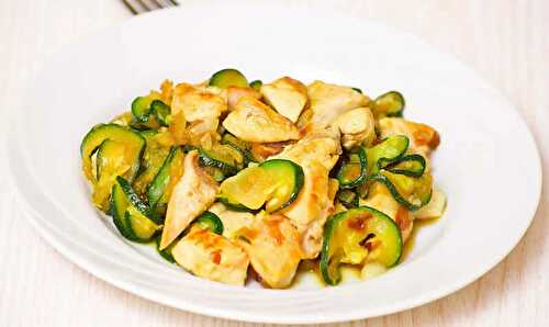 Poulet aux rondelles de courgettes cookeo - idée pour votre déjeuner.