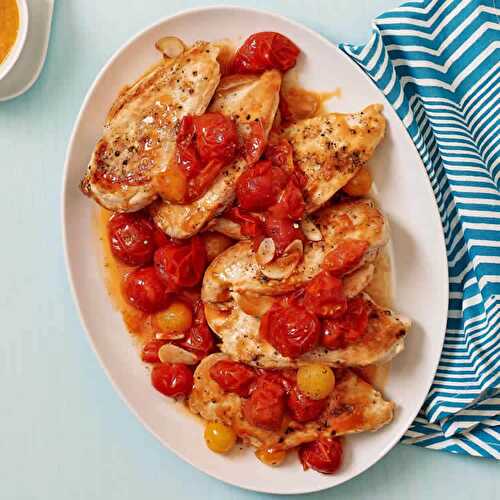 Poulet aux tomates cerises au cookeo - votre plat principal.