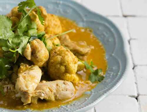 Poulet chou-fleur et curry au cookeo - recette cookeo facile.