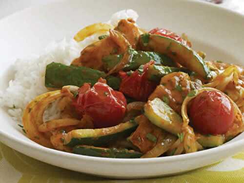 Poulet courgette et tomate au cookeo - recette cookeo facile.