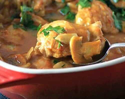 Poulet Marengo au cookeo - un délicieux plat de poulet aux champignons