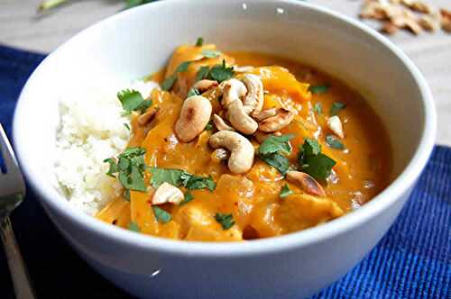 Poulet potiron et curry au cookeo - recette plat cookeo.