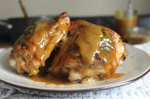 Poulet sauce moutarde cookeo - recette plat cookeo facile.