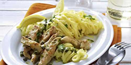 Poulet tagliatelle capres - recette facile pour votre plat