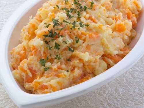 Purée pommes de terre et carottes au thermomix - recette facile.