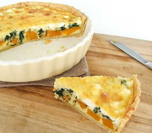 Quiche à la courge et épinards au thermomix - la recette facile.