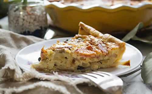 Quiche au champignons et lardons avec thermomix - recette thermomix.