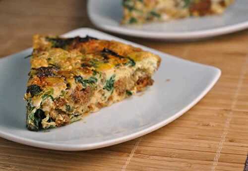 Quiche au chorizo et épinards - un délice pour accompagner votre plat.