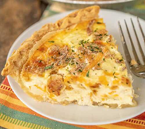 Quiche au poulet et oignons au thermomix - recette tarte facile.