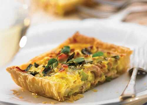 Quiche au poulet et poireaux au thermomix - la tarte facile