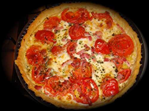 Quiche au poulet tomates et ciboulette - recette facile