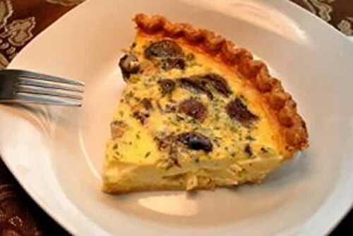 Quiche aux champignons au thermomix - recette thermomix facile