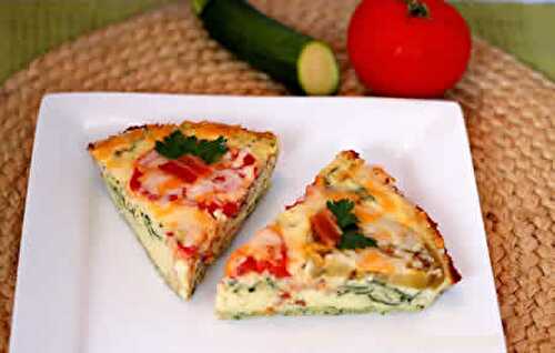 Quiche aux courgettes tomate - recette facile faite maison.