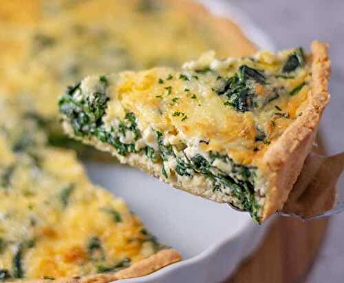 Quiche aux épinards et fromage - délice pour accompagner une soupe