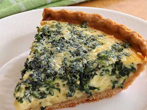 Quiche aux épinards et oeufs - pour accompagner votre soupe.