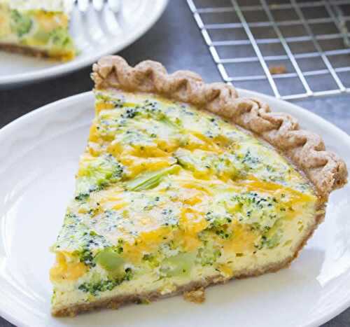 Quiche brocoli et fromage cheddar - pour votre repas principal.