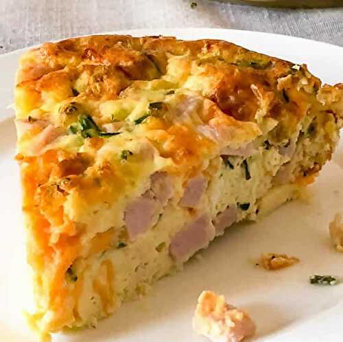 Quiche courgettes jambon sans pâte au thermomix