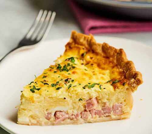 Quiche jambon et fromage cheddar - pour accompagner votre soupe.