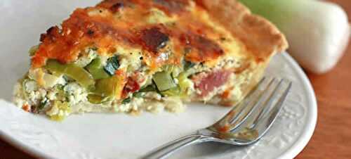 Quiche poireaux lardon et ricotta au thermomix - la recette facile