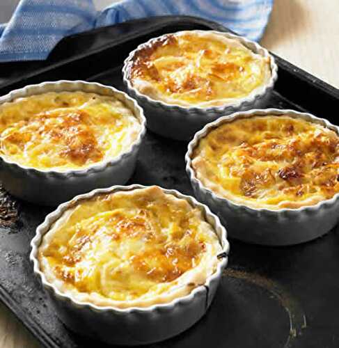 Quiches oignons rouges - recette facile à faire chez vous.