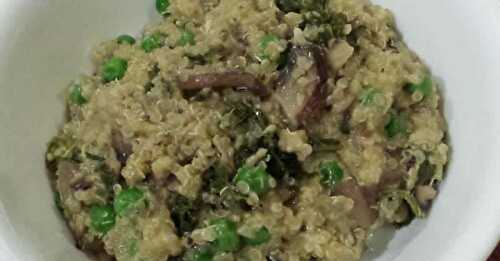 Quinoa aux poireaux champignons petits pois cookeo - recette cookeo.