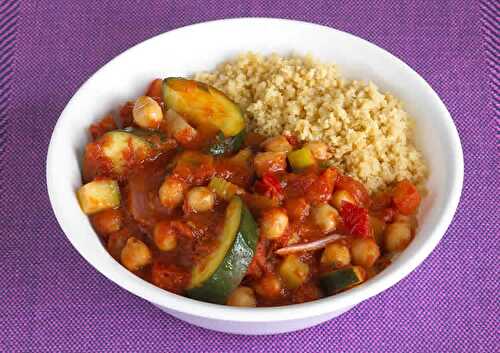 Ragoût de pois chiches tomate et courgette au cookeo