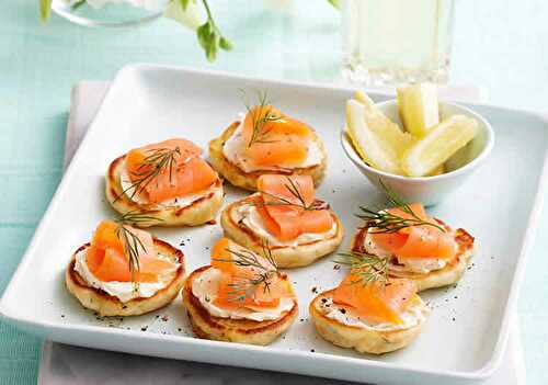 Recette blinis au saumon ww - un délicieux apéro pour 2 SP.