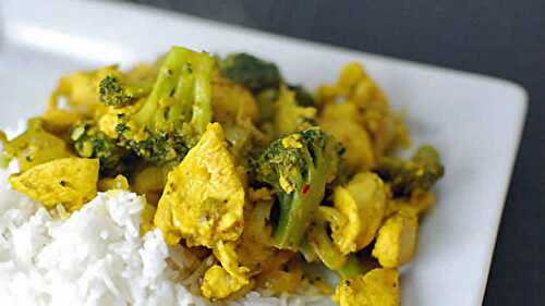 Recette escalope de poulet brocolis et curry ww - un diner delicieux.