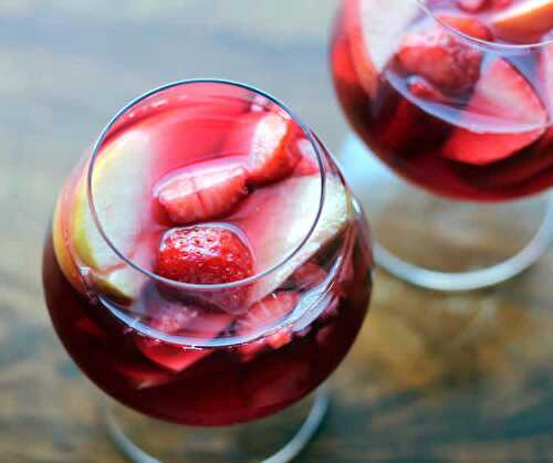 Recette fraises au vin rouge ww - le dessert à 2 SP.