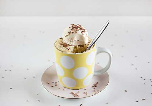 Recette mug cake ww - un dessert rapide à 9 SP par personne.