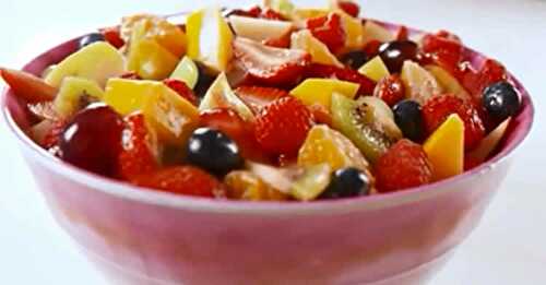 Recette salade de fruits ww - un dessert de 1 SP riche en vitamine.