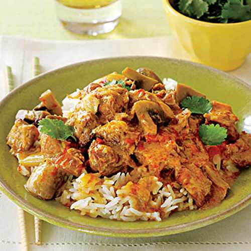 Recette sauté de porc sauce curry au thermomix - votre repas principal.