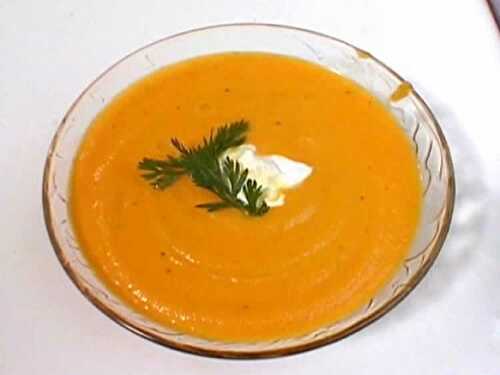 Recette soupe de carottes au gingembre w.w - pour entrée ou diner.