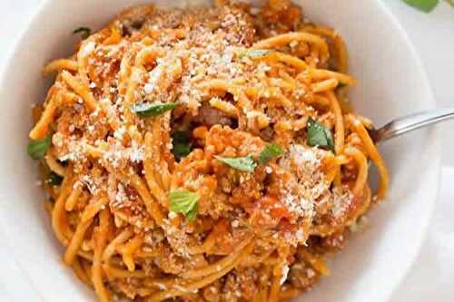 Recette Spaghetti à la sauce et viande w-w - un délice pour votre diner.