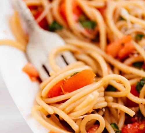 Recette spaghetti à la tomate ww - votre diner facile à cuisiner.