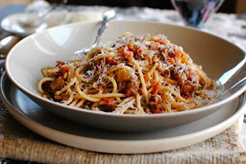 Recette Spaghetti bolognaise aux lentilles et carottes weight watchers