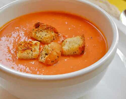 Recette veloute de tomates italienne au thermomix - recette thermomix.