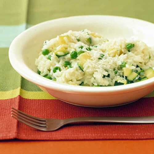 Risotto à la courgette et parmesan au thermomix - votre dîner ce soir.