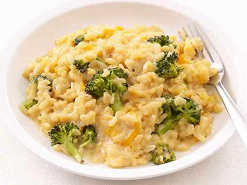 Risotto au brocoli et cheddar cookeo - recette cookeo facile.