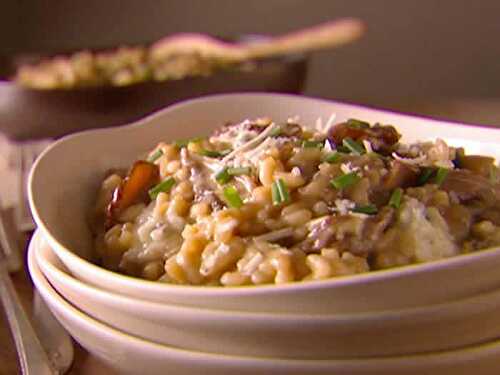 Risotto aux champignons et viande au cookeo - recette cookeo.