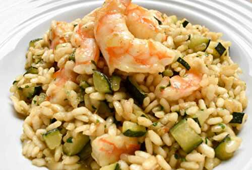 Risotto aux courgettes et crevettes au cookeo - pour votre dîner