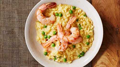 Risotto aux crevettes et safran au cookeo - plat de riz pour votre dîner