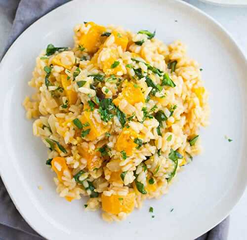 Risotto aux épinards et butternut au cookeo - votre plat de dîner