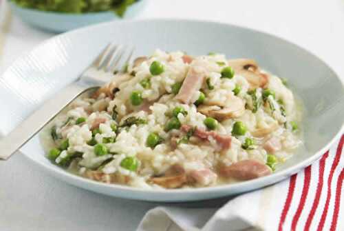 Risotto aux petits pois et lardon au thermomix - votre diner au thermomix.