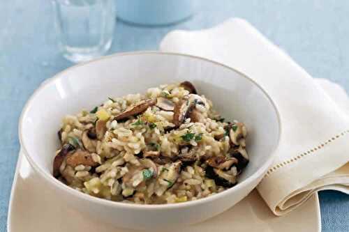 Risotto champignon poireau au Cookeo - recette cookeo.