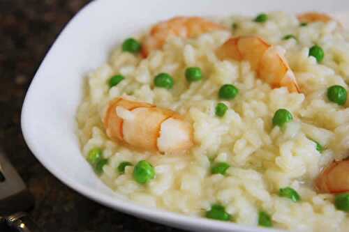 Risotto crevettes et petits pois au cookeo - recette cookeo.